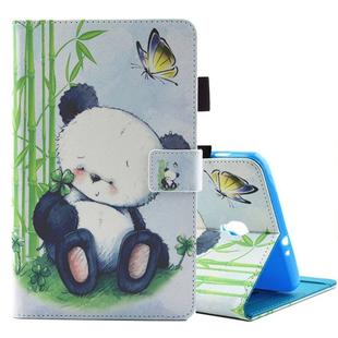 For Galaxy Tab A 8.0  / T380 & T385 Panda Pattern Horizontal Flip Leather Case with Holder & Card Slots
