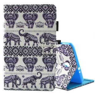 For Galaxy Tab A 8.0  / T380 & T385 Elephant Lotus Pattern Horizontal Flip Leather Case with Holder & Card Slots