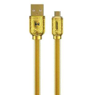 WK WDC-161 6A Micro USB Fast Charging Data Cable, Length: 1m (Gold)