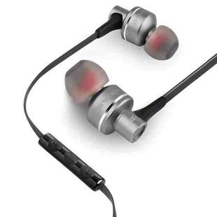 awei ES-10TY TPE In-ear Wire Control Earphone with Mic, For iPhone, iPad, Galaxy, Huawei, Xiaomi, LG, HTC and Other Smartphones(Grey)