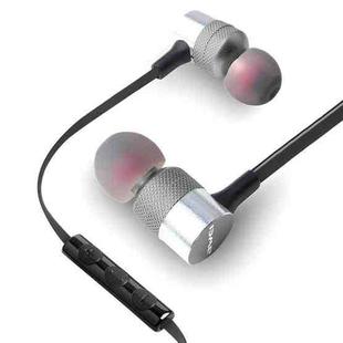 awei ES-20TY TPE In-ear Wire Control Earphone with Mic, For iPhone, iPad, Galaxy, Huawei, Xiaomi, LG, HTC and Other Smartphones(Grey)
