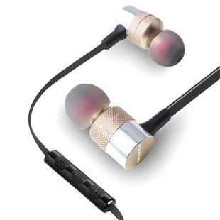 awei ES-20TY TPE In-ear Wire Control Earphone with Mic, For iPhone, iPad, Galaxy, Huawei, Xiaomi, LG, HTC and Other Smartphones(Gold)