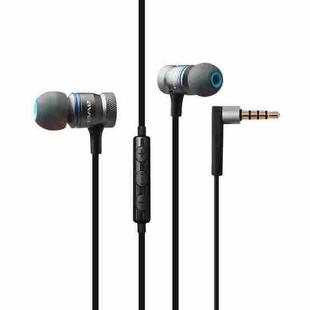 awei ES-70TY TPE In-ear Wire Control Earphone with Mic, For iPhone, iPad, Galaxy, Huawei, Xiaomi, LG, HTC and Other Smartphones(Grey)