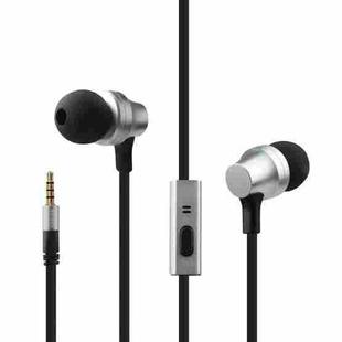awei ES910i TPE In-ear Wire Control Earphone with Mic, For iPhone, iPad, Galaxy, Huawei, Xiaomi, LG, HTC and Other Smartphones(Silver)