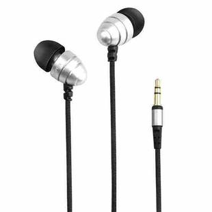 awei ES-Q2 Nylon Weave Conch Shape In-ear Earphone, For iPhone, iPad, Galaxy, Huawei, Xiaomi, LG, HTC and Other Smartphones(Silver)