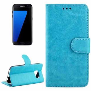 For Galaxy S7 / G930 Crazy Horse Texture Horizontal Flip Magnetic Snap Leather Case with Adjustable Holder & Card Slots & Photo Frame & Wallet(Blue)