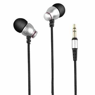 awei ES-Q6 Nylon Weave In-ear Earphone, Cable Length: 1.2m, For iPhone, iPad, Galaxy, Huawei, Xiaomi, LG, HTC and Other Smartphones(Silver)