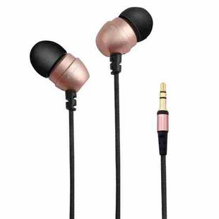 awei ES-Q8 Nylon Weave In-ear Earphone, For iPhone, iPad, Galaxy, Huawei, Xiaomi, LG, HTC and Other Smartphones(Rose Gold)