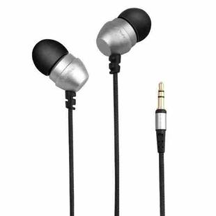 awei ES-Q8 Nylon Weave In-ear Earphone, For iPhone, iPad, Galaxy, Huawei, Xiaomi, LG, HTC and Other Smartphones(Silver)