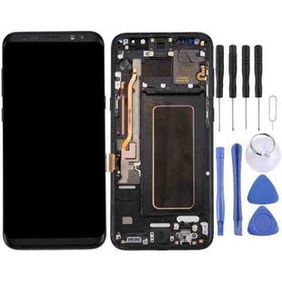 Original LCD Screen + Original Touch Panel with Frame for Galaxy S8+ / G955 / G955F / G955FD / G955U / G955A / G955P / G955T / G955V / G955R4 / G955W / G9550(Black)