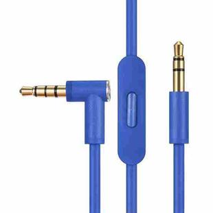 ZS0087 3.5mm Male to Male Earphone Cable with Mic & Wire-controlled, Cable Length: 1.4m(Blue)