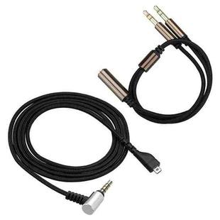 ZS0135 2 in 1 For SteelSeries Arctis 3 / 5 / 7 Earphone Audio Cable + Earphone Adapter Cable Set