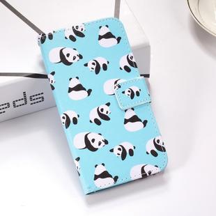 Pandas Pattern Colored Drawing Horizontal Flip Leather Case for Galaxy M10 / A10, with Holder & Card Slots & Wallet & Lanyard