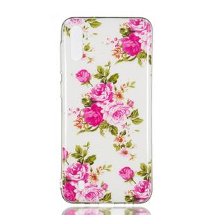 Rosa Multiflora Flower Pattern Noctilucent TPU Soft Case for Galaxy M10