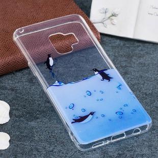 For Galaxy S9 Lovely Penguins Pattern TPU Soft Protective Back Case