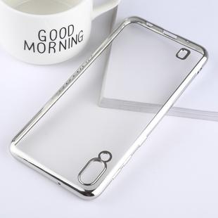 Ultra-thin Electroplating Soft TPU Protective Back Cover Case for Galaxy M10 (Silver)