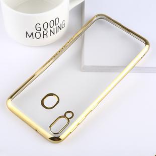 Ultra-thin Electroplating Soft TPU Protective Back Cover Case for Galaxy M20 (Gold)
