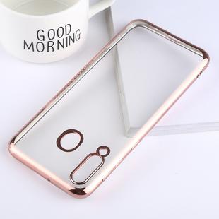 Ultra-thin Electroplating Soft TPU Protective Back Cover Case for Galaxy M30 (Rose Gold)