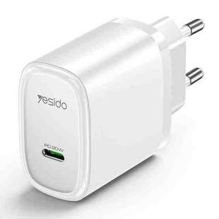 Yesido YC57 PD 20W USB-C / Type-C Single Port Quick Charger, EU Plug (White)