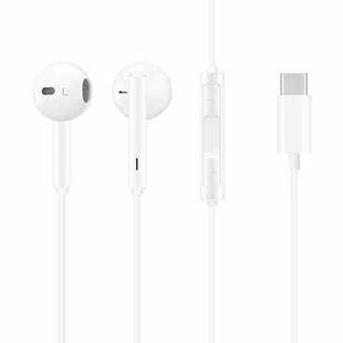 Original Huawei CM33 Type-C Headset Wire Control In-Ear Earphone with Mic, For Huawei P20 Series, Mate 10 Series(White)