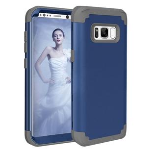 For Galaxy S8 Dropproof 3 in 1 No gap in the middle Silicone sleeve for mobile phone(Dark Blue)