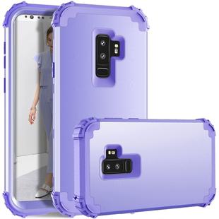 For Galaxy S9+ Dropproof 3 in 1 No Gap in the Middle Silicone Sleeve Protective Case(Light Purple)