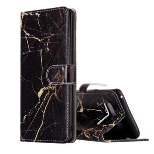 For Galaxy Note 8 Black Gold Marble Pattern Horizontal Flip Leather Case with Holder & Card Slots & Wallet