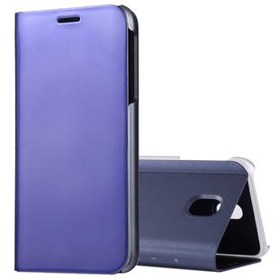 For Galaxy J3 (2017) (EU Version) Electroplating Mirror Horizontal Flip Leather Case with Holder (Purple)