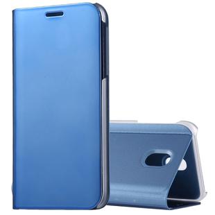 For Galaxy J5 (2017) (EU Version) Electroplating Mirror Horizontal Flip Leather Case with Holder (Blue)