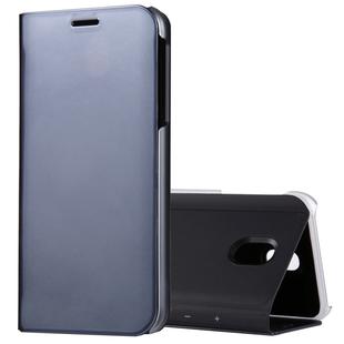 For Galaxy J7 (2017) (EU Version) Electroplating Mirror Horizontal Flip Leather Case with Holder(Black)