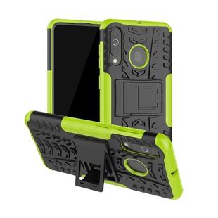 Shockproof  PC + TPU Tire Pattern Case for Galaxy A60, with Holder (Green)