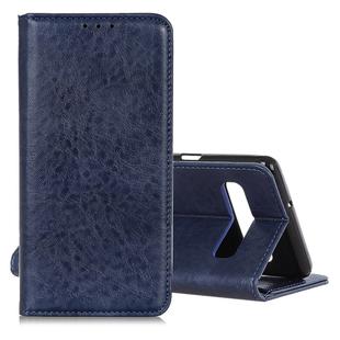 Magnetic Retro Crazy Horse Texture Horizontal Flip Leather Case for Galaxy S10 5G, with Holder & Card Slots & Photo Frame (Blue)