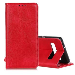 Magnetic Retro Crazy Horse Texture Horizontal Flip Leather Case for Galaxy S10 5G, with Holder & Card Slots & Photo Frame (Red)