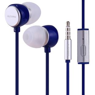 ALEXPRO E110i 1.2m In-Ear Bass Stereo Wired Control Earphones with Mic, For iPhone, iPad, Galaxy, Huawei, Xiaomi, LG, HTC and Other Smartphones(Blue)