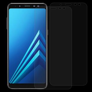 2 PCS for Galaxy A8+ (2018) 0.26mm 9H Surface Hardness 2.5D Curved Edge Tempered Glass Screen Protector