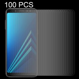 100 PCS for Galaxy A8+ (2018) 0.26mm 9H Surface Hardness 2.5D Curved Edge Tempered Glass Screen Protector