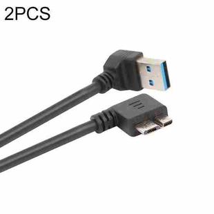 2 PCS USB 3.0 Lower Elbow Male to Micro USB 3.0 Elbow Charging Data Cable, Cable Length: 27cm