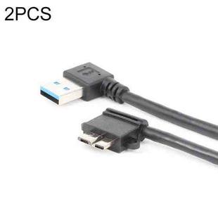 2 PCS USB 3.0 Right Elbow Male to Micro USB 3.0 Elbow Charging Data Cable, Cable Length: 27cm