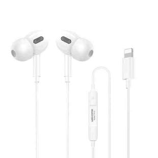 WK YA11 8 Pin Interface Wired Earphone,Length: 1.2m (White)