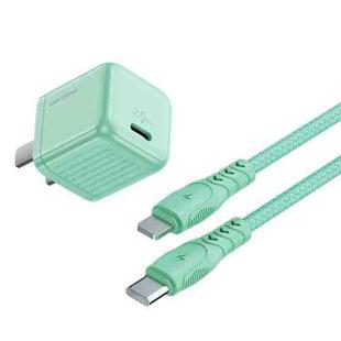 WK WP-U139i 20W Color Candy Series USB-C/Type-C Fast Charger Set (Green)