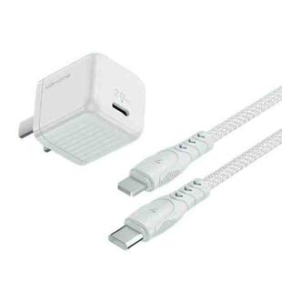 WK WP-U139i 20W Color Candy Series USB-C/Type-C Fast Charger Set (White)