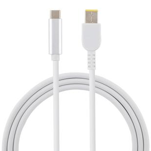 USB-C / Type-C to Big Square Male Laptop Power Charging Cable for Lenovo, Cable Length: about 1.5m(White)