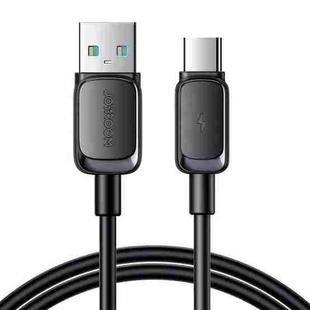 JOYROOM S-AC027A14 Multi-Color Series 3A USB to USB-C / Type-C Fast Charging Data Cable, Length:1.2m(Black)