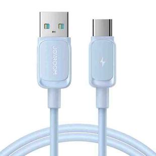 JOYROOM S-AC027A14 Multi-Color Series 3A USB to USB-C / Type-C Fast Charging Data Cable, Length:1.2m(Blue)
