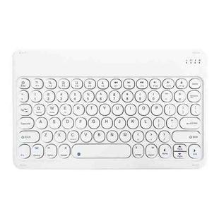 X3S 10 inch Universal Tablet Round Keycap Wireless Bluetooth Keyboard, Backlight Version (White)