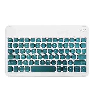 X3 10 inch Universal Tablet Round Keycap Wireless Bluetooth Keyboard (Dark Green)