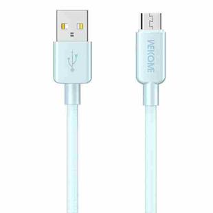 WEKOME WDC-03 Tidal Energy Series 3A USB to Micro USB Braided Data Cable, Length: 1m (Blue)