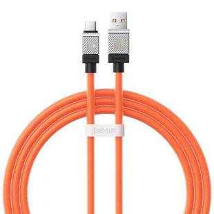 Baseus Cool Play Series CAKW000607 100W USB to USB-C / Type-C Fast Charging Data Cable, Length: 1m(Orange)