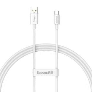 Baseus P10320102214-01 100W USB to USB-C / Type-C Fast Charging Data Cable, Length: 1m(White)