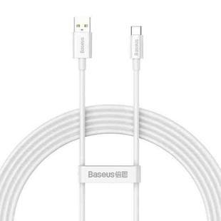 Baseus P10320102214-03 100W USB to USB-C / Type-C Fast Charging Data Cable, Length: 2m(White)